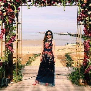 Tulle Embroidered Floor length dress